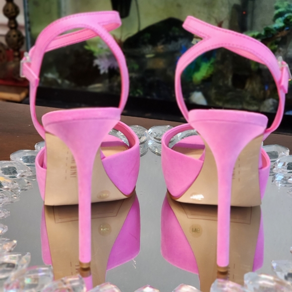 Gianni bini pink platform heels, sz 9 - Picture 3 of 6
